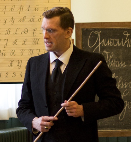 Franz Neugebauer im Schulmuseum Dresden als Lehrer der Kaiserzeit